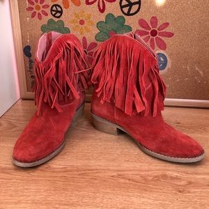Diba red booties